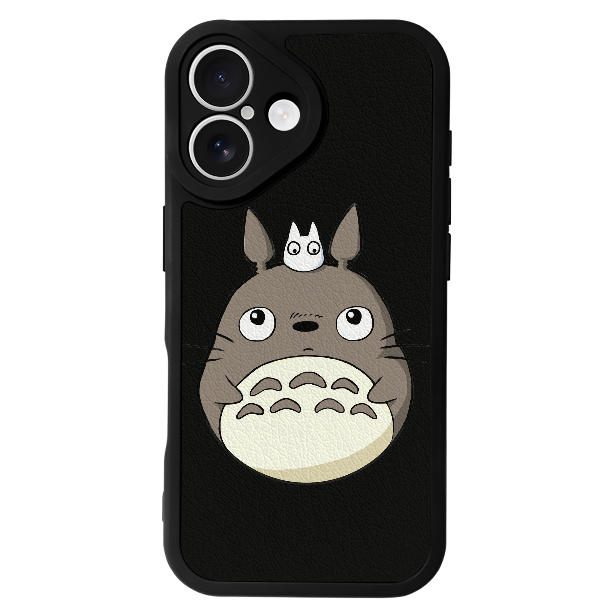 （画像用） となりのトトロ 草壁メイ 草壁サツキ My Neighbor Totoro Satsuki Kusakabe Mei Kusakabe 【iPhone 16シリーズ対応】シリコンスマホケース（レザー調） 材質：シリコン